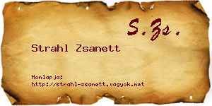 Strahl Zsanett névjegykártya