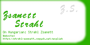 zsanett strahl business card